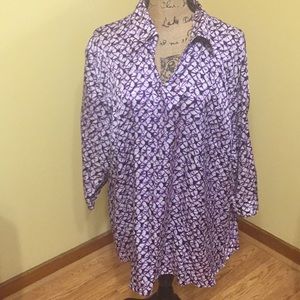 Tunic Collared Tie Dye Blouse